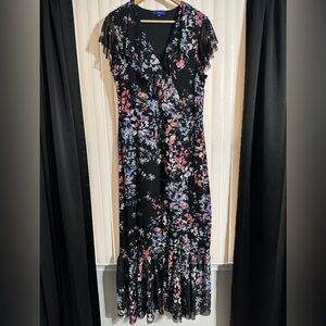 Apt. 9 Black Dress with Floral Accents